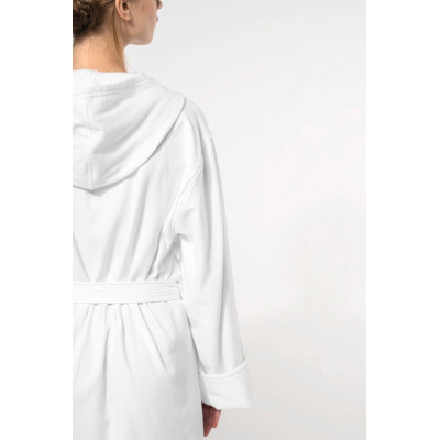 Unisex organic hooded bathrobe